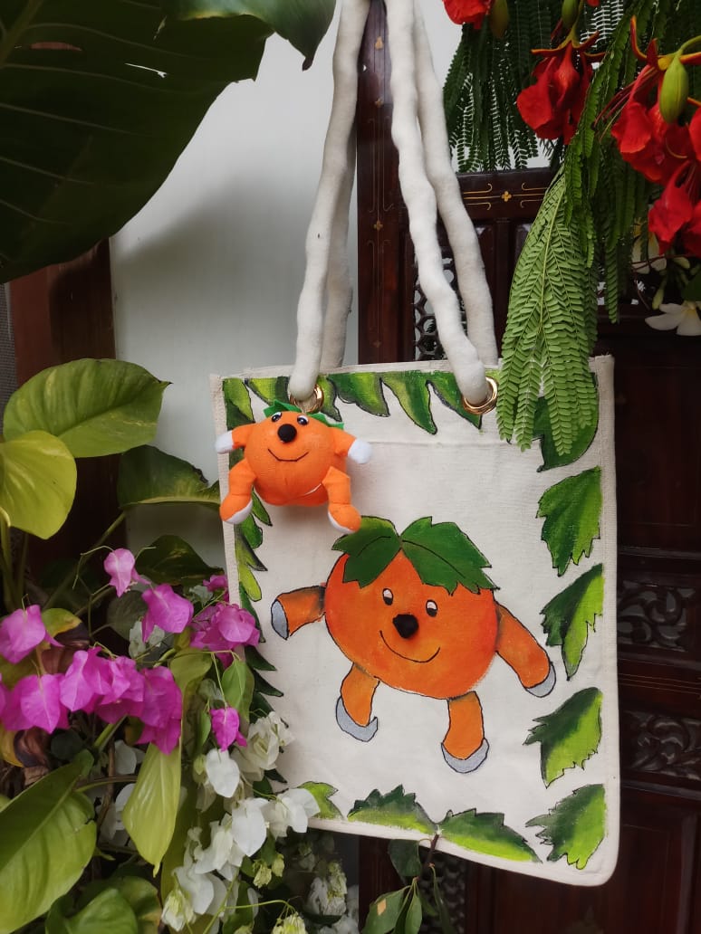 Orange Characters Tote