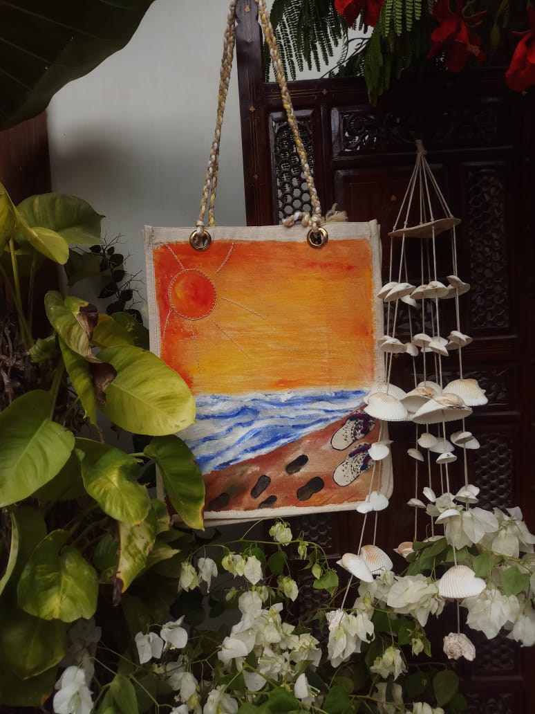 Sunset Beach Scene Tote